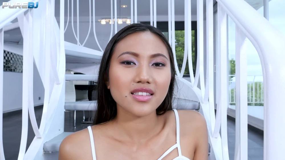 Small tits asian babe gives an amazing blowjob in POV - fetishpapa.com