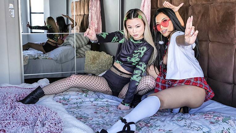 Two Asian Cuties Facetime Their Professor To Fuck - xhamster.com