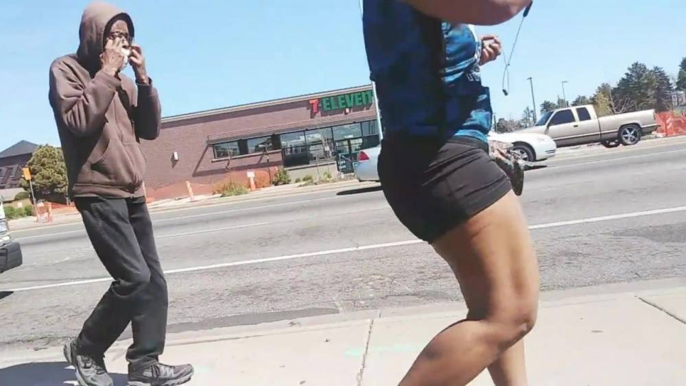 Jiggly NuttBooty Black MILF lil spandex shorts - xh.video - Usa