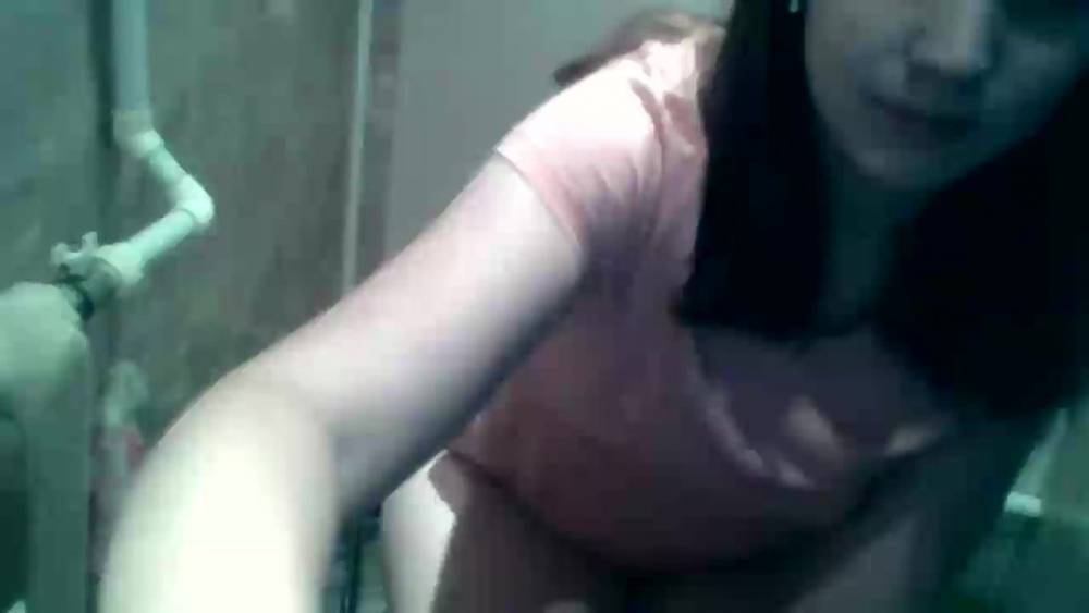 Hacked laptop camera. young girl on the toilet - xh.video