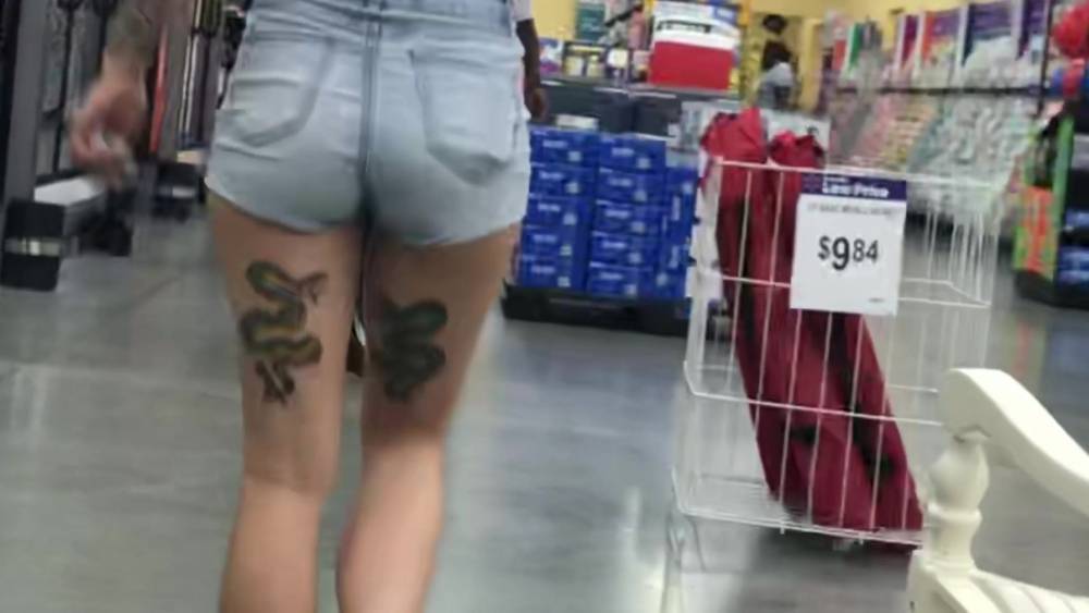 teen ass slut tight jean shorts thigh gap cameltoe tattoo's - xh.video