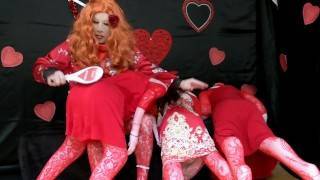 sissy Valentines Day cosplay with 3 blow up dolls part 2 -spanking orgy - pornhub.com