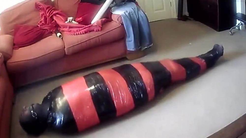 Mummified tight in pallet wrap escape challenge 2 - xh.video - Britain
