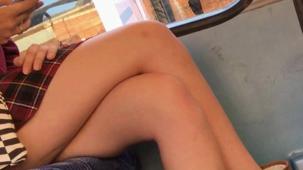 Sexy Teen Slut flashing Legs Under Tartan Miniskirt Candid - xhamster.com