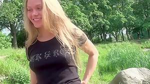 Willa in amateur girl sucks and fucks in a forest - hdzog.com