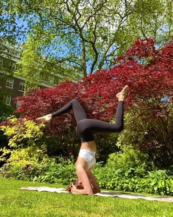 Noel Capri Berry doing yoga in black tights - xh.video - Usa