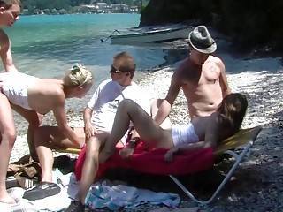 extreme wild public family therapy beach orgy - sunporno.com