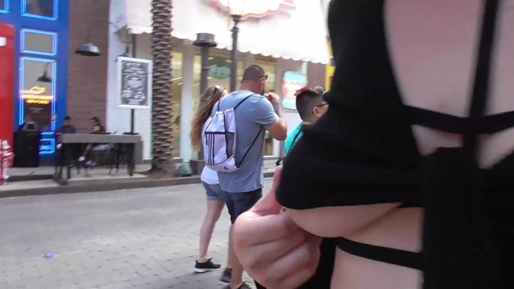 exhibitionist girl shows pussy and tits in public - xhamster.com