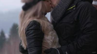 Kristof Cale - Cayla Lyons - Passionate couple outdoor snow sex - porntry.com
