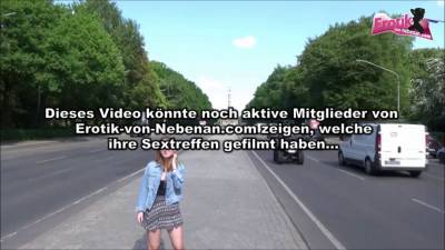 German teen outdoor sex with cute 18yo school girl and huge big black cock during threesome - sunporno.com - Germany