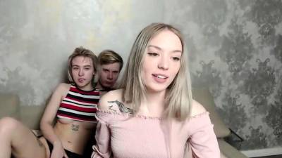 Cute blonde gets fucked and her friend gets pussy rubbed liv - drtuber.com