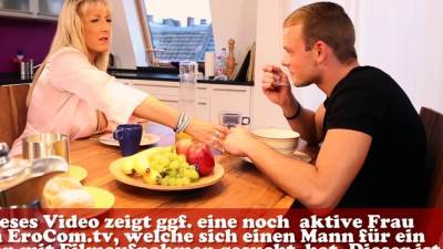 German big tits blonde milf seduced guy in kitchen - icpvid.com - Germany