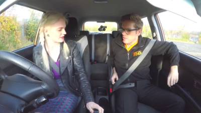 Faux driving school nasty blondie usa learners squirting ejaculations - sexu.com - Usa