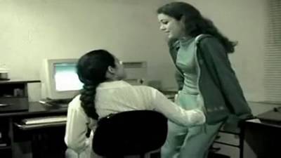 Indian lesbians are touching each other while at work, while no one is watching them - sunporno.com - India