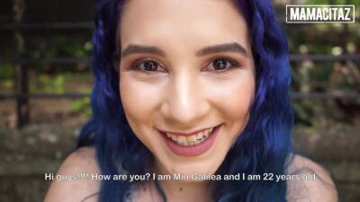 (Min Galilea, Logan Salamanca) - Blue Hair Latina Teen Drilled Deep At First Porn Audition - sexu.com