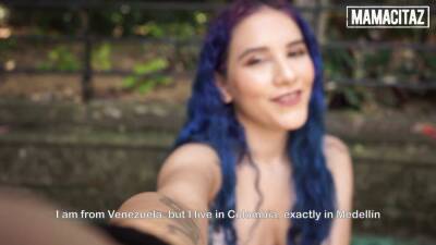 (Min Galilea, Logan Salamanca) - Blue Hair Latina Teen Drilled Deep At First Porn Audition - sexu.com