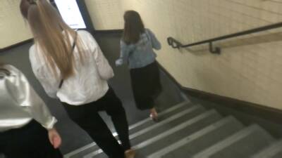 Brunette, Hot Feet In High Heels - voyeurhit.com