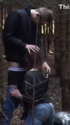 German Girl Caught Sucking Dick In The Forest - hclips.com - Germany