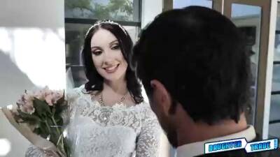 Two brides are sucking cocks right before the wedding ceremony and getting fucked from the back - sunporno.com