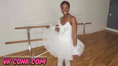 VRConk Skinny Ebony Ballerina Tries Kamasutra - txxx.com