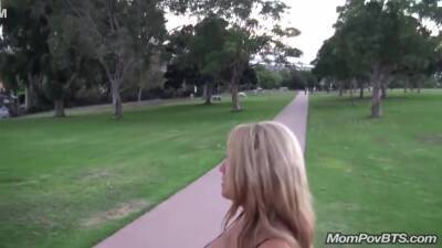 Public Pov Blowjob And Pussy Flashing With Big Boobed Blonde Milf - upornia.com