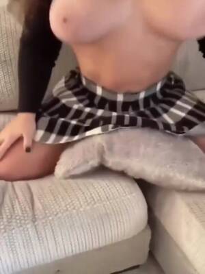 Schoolgirl Bouncing Her Big Tits - hclips.com
