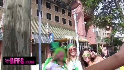 Partying Girls Gets Laid During St Pattys Day - sexu.com
