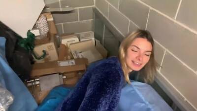 Blowjob And Doggy In Garage. Italian Blonde - hclips.com - Italy