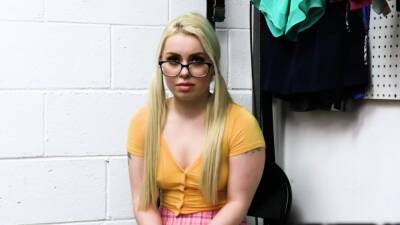 Nerd shoplifter fucked by pervy officer - nvdvid.com