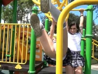 Teen Schoolgirls Playground Fun! - nvdvid.com