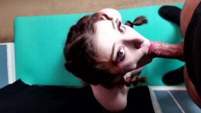 Gorgeous Brunette In Braids Sucks Big Cock Pov On Her Knees Gets Massive Facial And Cum Play - hclips.com