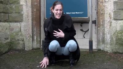 Horny Girl Pisses In Leggings And Shows Her Tits In Public 24 Min - upornia.com