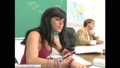 Evan Stone - Sadie West fucks in classroom - xxxfiles.com - Usa