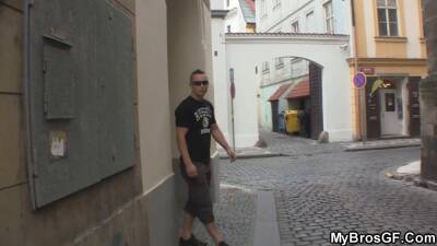 His blonde girlfriend spreads legs for another man - sexu.com - Czech Republic