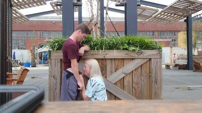 Hot Blonde Gets Caught Sucking Dick In Public But - hclips.com