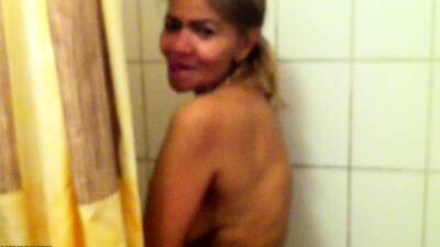 Lady - Young Guy Enters Shower with Old Thai Lady - nvdvid.com - Thailand