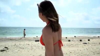 Sex on the beach in threesome style with Airi Minami - drtuber.com - Japan