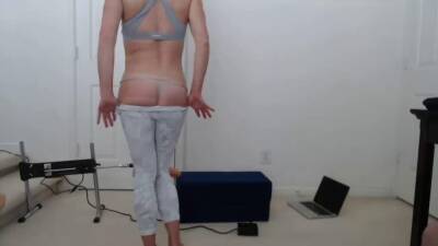 Wife in White Yoga Pants Strips and Fucked by Machine - sunporno.com