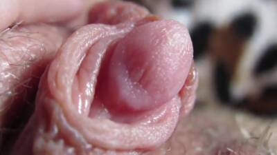 Milf With Hairy Pussy Teasing Her Slimy Clit Ultra-closeup - hclips.com