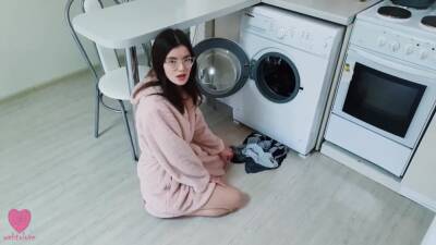 My Step Sister Was Not Stuck In The Washing Machine And Caught Me When I Wanted To Fuck Her Pussy - upornia.com - Russia