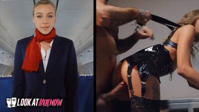 Angel - Dirty uniformed French flight attendant (Angel Emily) inspires naughty fantasies and craves big cock - Look at her Now - sexu.com - France