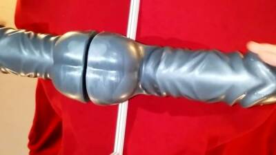 Prostate milking with HUGE dildo in Chastity till orgasm - nvdvid.com