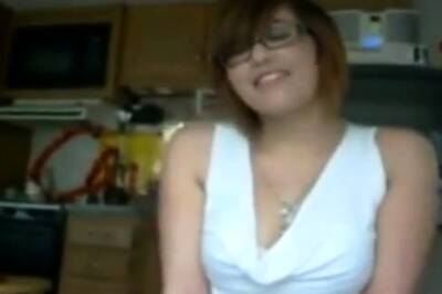 Chubby Girl with Glasses Handjob and Blowjob - nvdvid.com