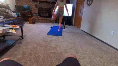 Sister Gets Caught Working Out By Her Pervert Stepbrother - hclips.com