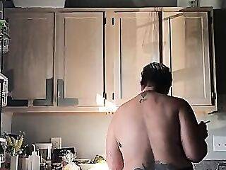 I Cook Breakfast with my Huge Tits Out, Smoking a Blunt - theyarehuge.com