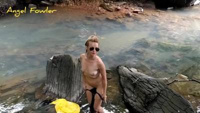 Angel - Angel Fowler Taking Shower In Mountains - hclips.com