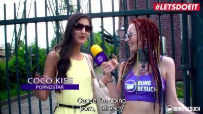 BumsBesuch - Coco Kiss Skinny German Brunette Fucked Her Fan Hard Outdoor - LETSDOEIT - sexu.com - Germany