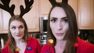Busty babes spicing up xmas cookie making with a cock - drtvid.com