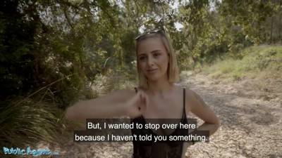 Cute Spanish Blonde Lya Missy Fucked in the Forest - sexu.com - Spain