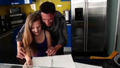 Stepdad Helps Not Her Beautiful Daughter For Homework - hotmovs.com